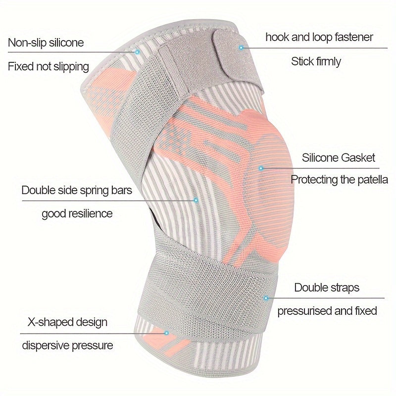 Knee Pad with Gel Pad and Stabilizer for Meniscus Support