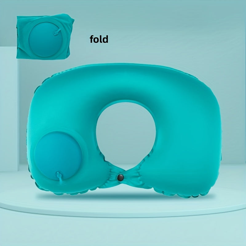 Portable Camping Inflatable Pillow Flocking Skin Friendly Travel