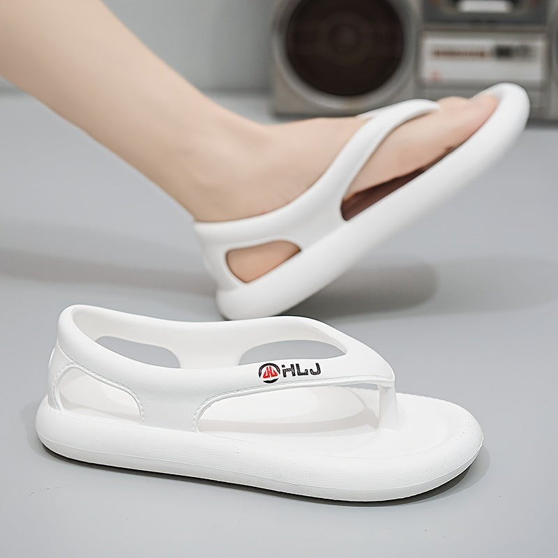 Women's Solid Sandals Casual Clip Toe Soft Sole Shoes