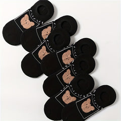 7 Pairs Cartoon Bear Print Socks & Ankle Socks Women's Stockings
