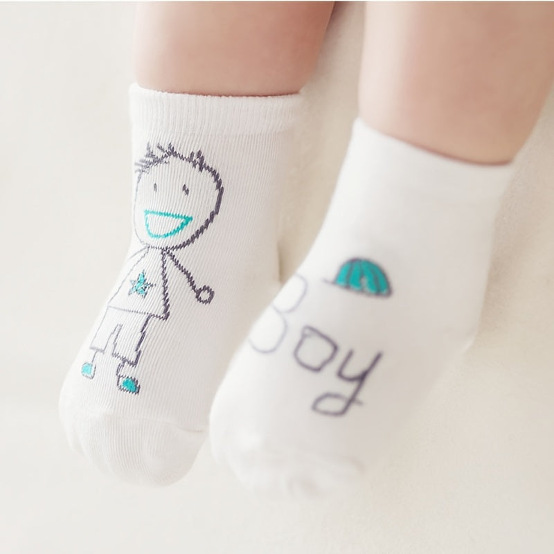 Baby Cartoon Socks Cotton Non-slip Ankle Socks Boys Girls