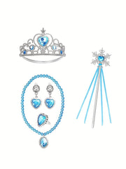 Princess Cape Set for Girls Party Cosplay with Crown