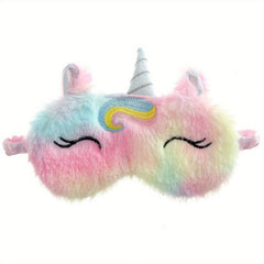 Unicorn Plush Eye Mask Embroidery Creative Girls Eye Mask