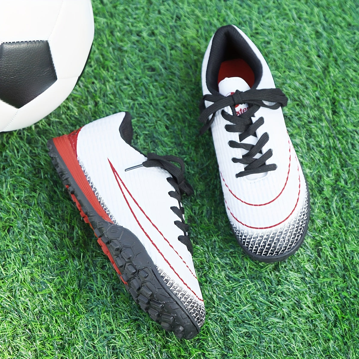 Boy's Turf Football Boots Anti skid Lace Up TF Soccer Cleats