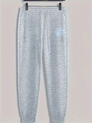 Mountain Print Men's Pants Drawstring Sweatpants Loose Casual Trousers