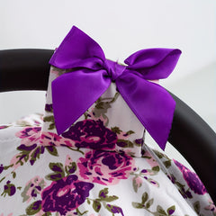 Girls Purple Flower Car Seat Sunshade Cover Canopy
