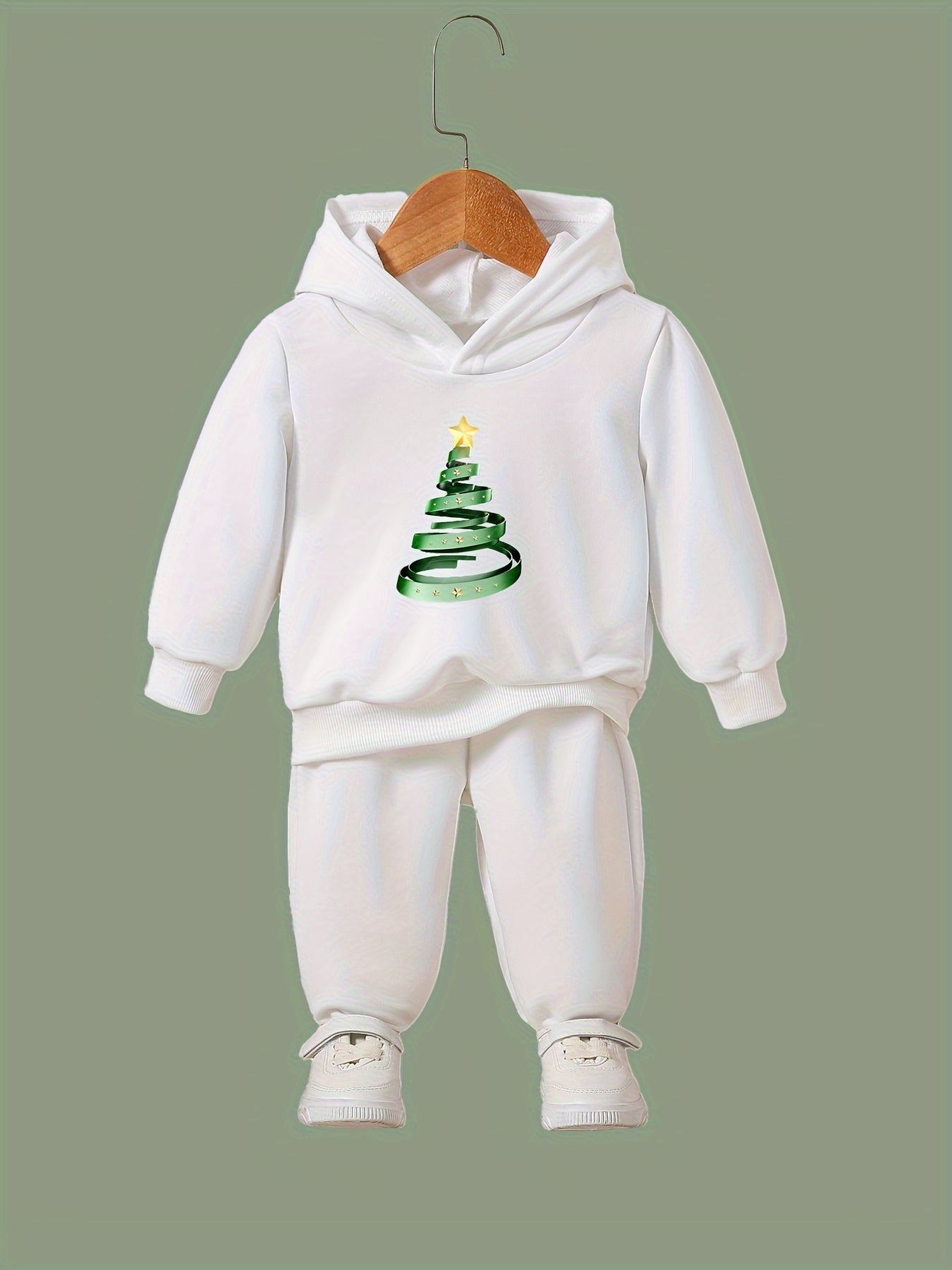 Girls 2pc Christmas Tree Hoodie & Sweatpants Set