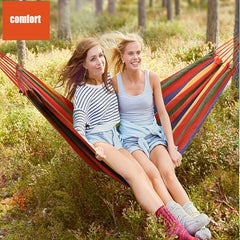Portable Canvas Hammock for Indoor Outdoor Camping
