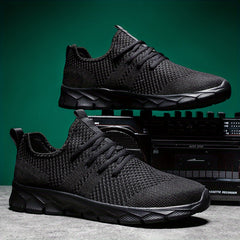 Men's Breathable Woven Running Shoes Lightweight Athletic Sneakers