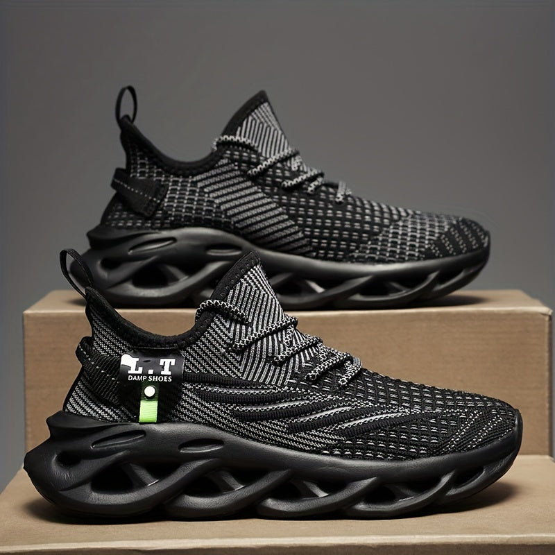 Men's Breathable Knitted Sneakers for Running