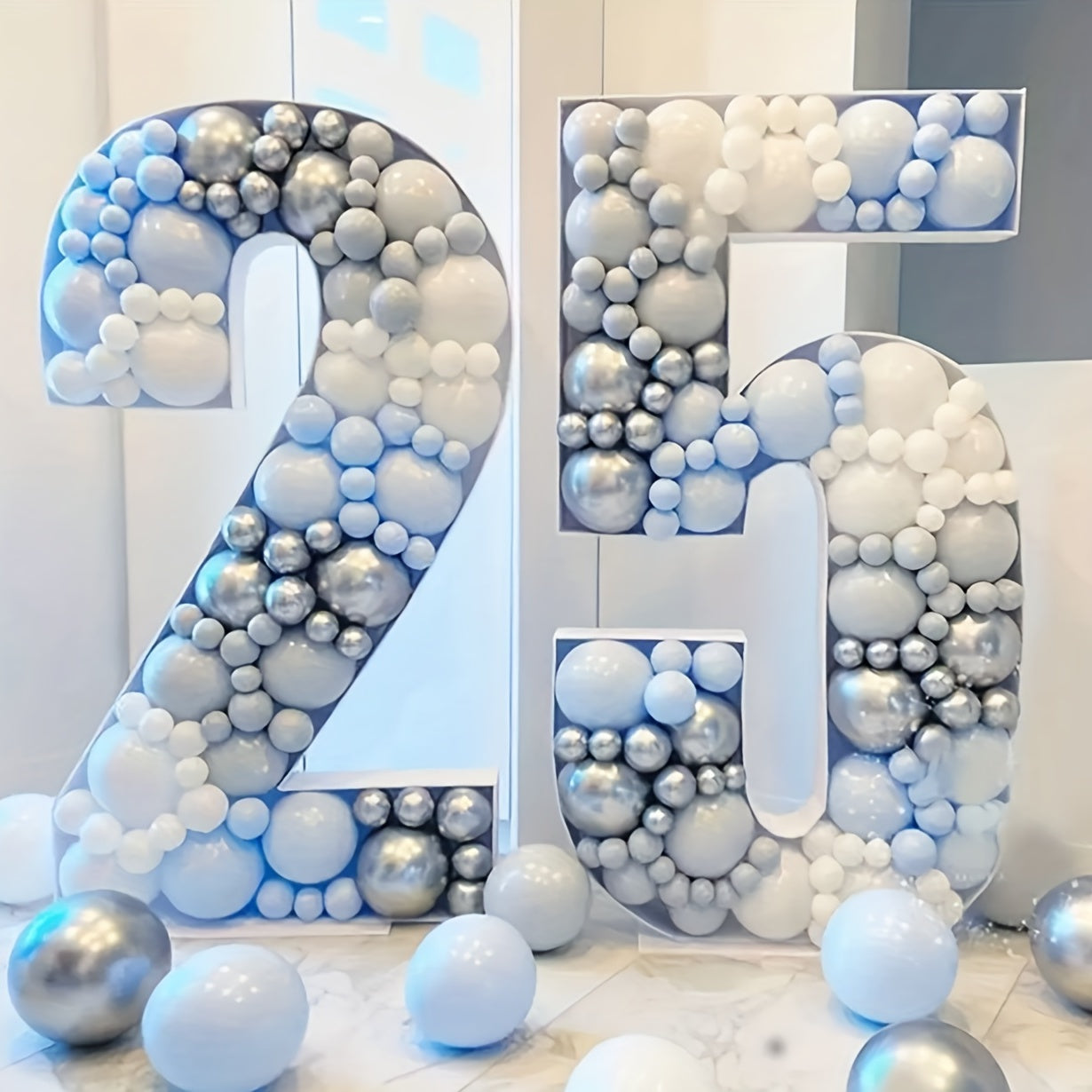 DIY Number Balloon Filler Box - Party/Wedding Decor - Various Colors