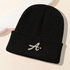 Men's A Embroidered Knit Hat