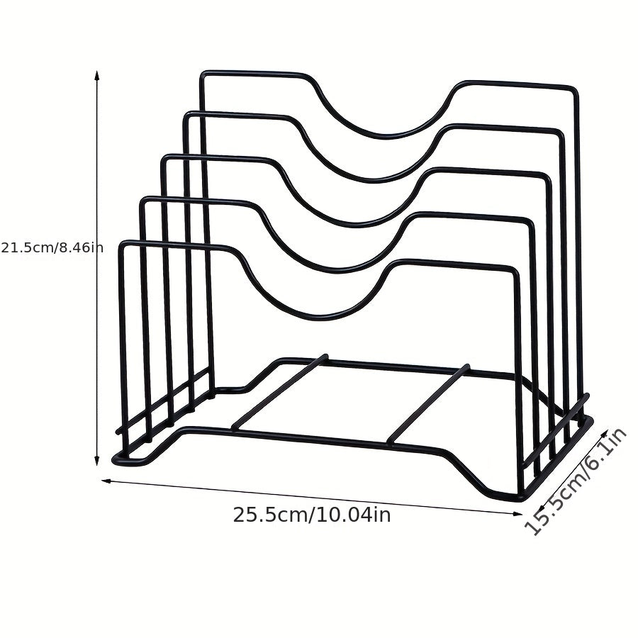 Metal Iron Pot Lid Rack Chopping Board Storage Kitchen Organizer
