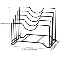 Metal Iron Pot Lid Rack Chopping Board Storage Kitchen Organizer
