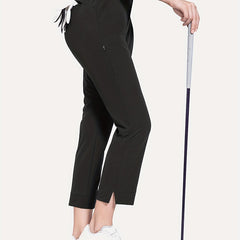 Women's High Waist Golf Pants with Slit Trim Athletic Design