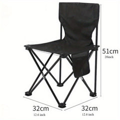 Portable Camping Chair with Carry Bag and Side Pocket