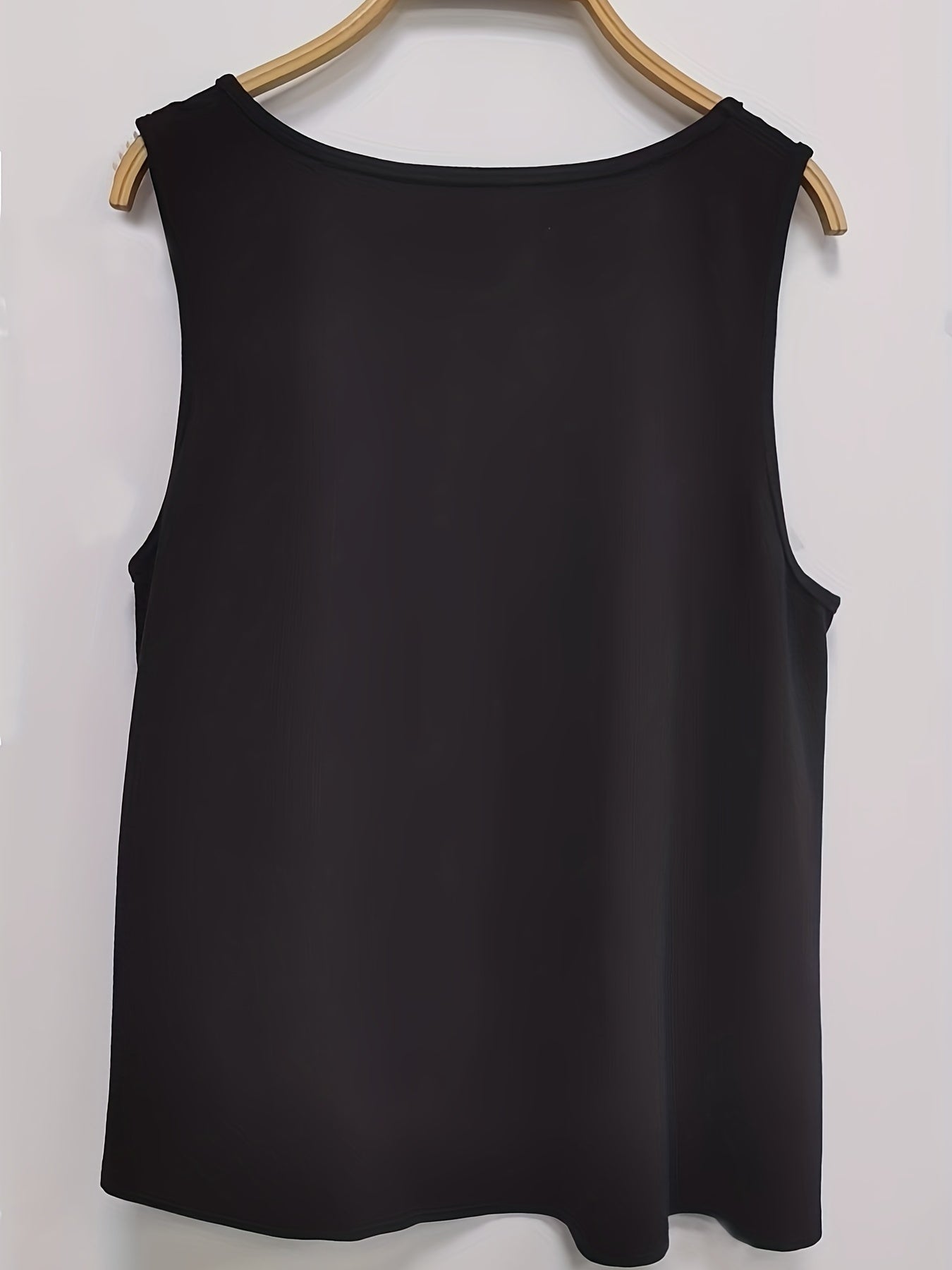 Casual Two-piece Set Crew Neck Sleeveless Top & Wide Leg Pants Outfit