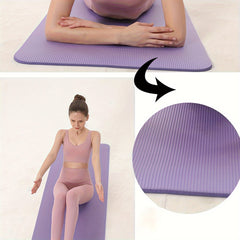 8mm Thick Non-slip Yoga Mat for Pilates Fitness Training