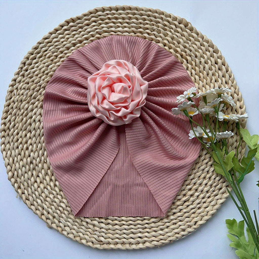Baby Girls Flowers Cap Hat Soft Hair Wrap Head Accessories