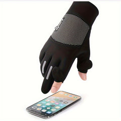 Winter Warm Fishing Gloves Two Finger Flip Non-Slip Waterproof Windproof Gloves