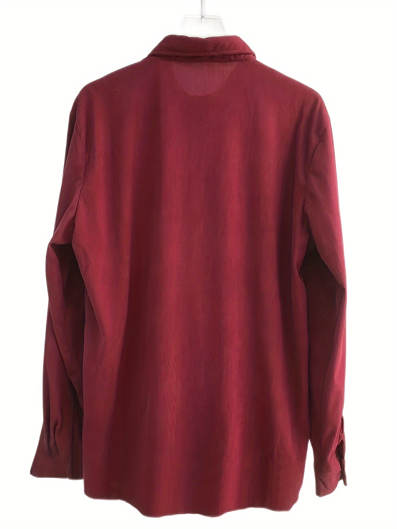 Men's Casual Button Up Long Sleeve Shirt with Flap Pocket