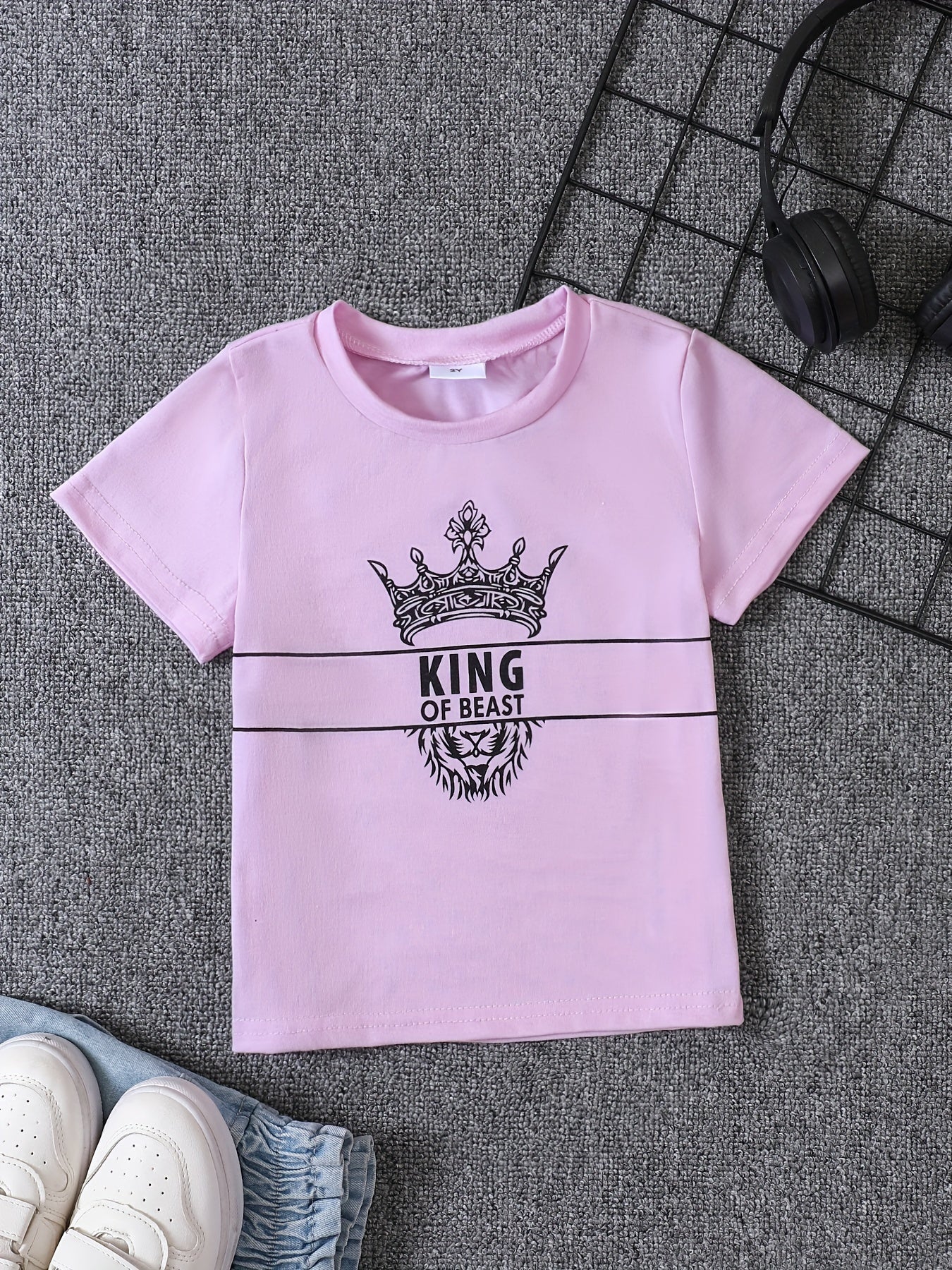 Cute Lion Head Printed Baby T-shirt
