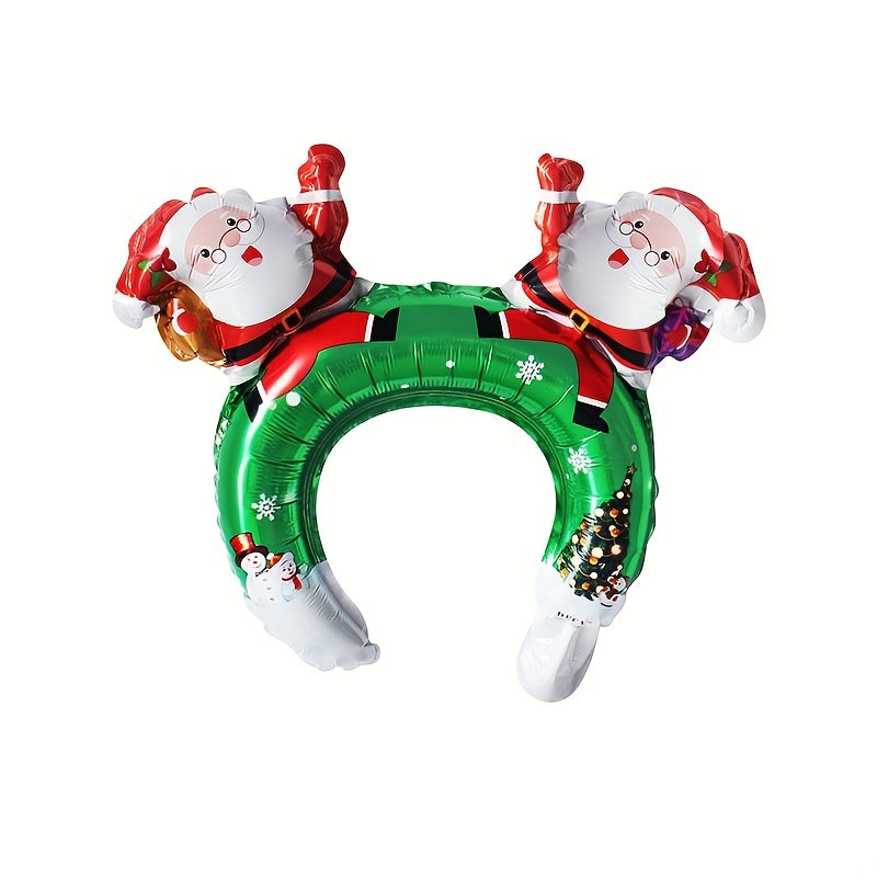 Christmas Headwear Aluminum Film Balloon - Santa Claus Christmas Hat