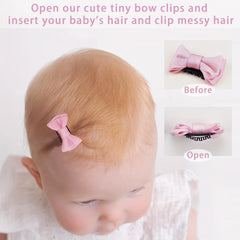16pcs Bow Hair Clips for Baby Girls