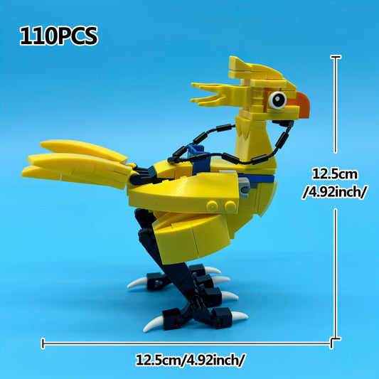 Yellow Chick Building Block Set Animal Series Detailed Mechanical Bird Toy