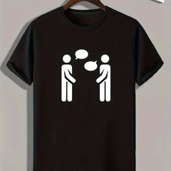 Pattern Print Men's Sports T-shirt Graphic Tee for Summer Outdoor Activities