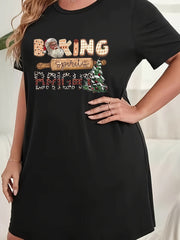 Plus Size Christmas Dress Women's Plus Tee Dress