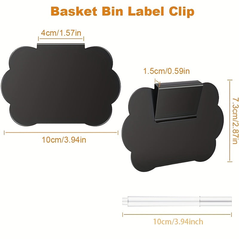 8pcs Storage Bin Basket Labels Chalkboard with Markers