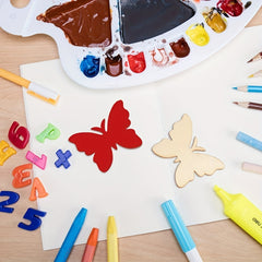 10pcs Wooden Butterfly Cutouts for DIY Crafts 2.5mm Thickness