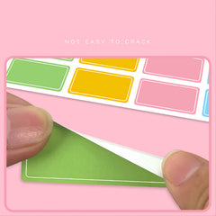 5pcs Dimension Rainbow Name Tag Sticker