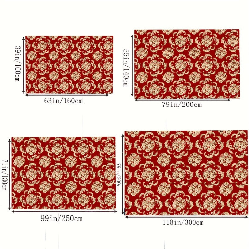 Rose Pattern Large Area Carpet for Living Room Bedroom