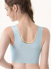 Lace Wireless Bra with Scallop Trim Comfy & Breathable Women's Lingerie
