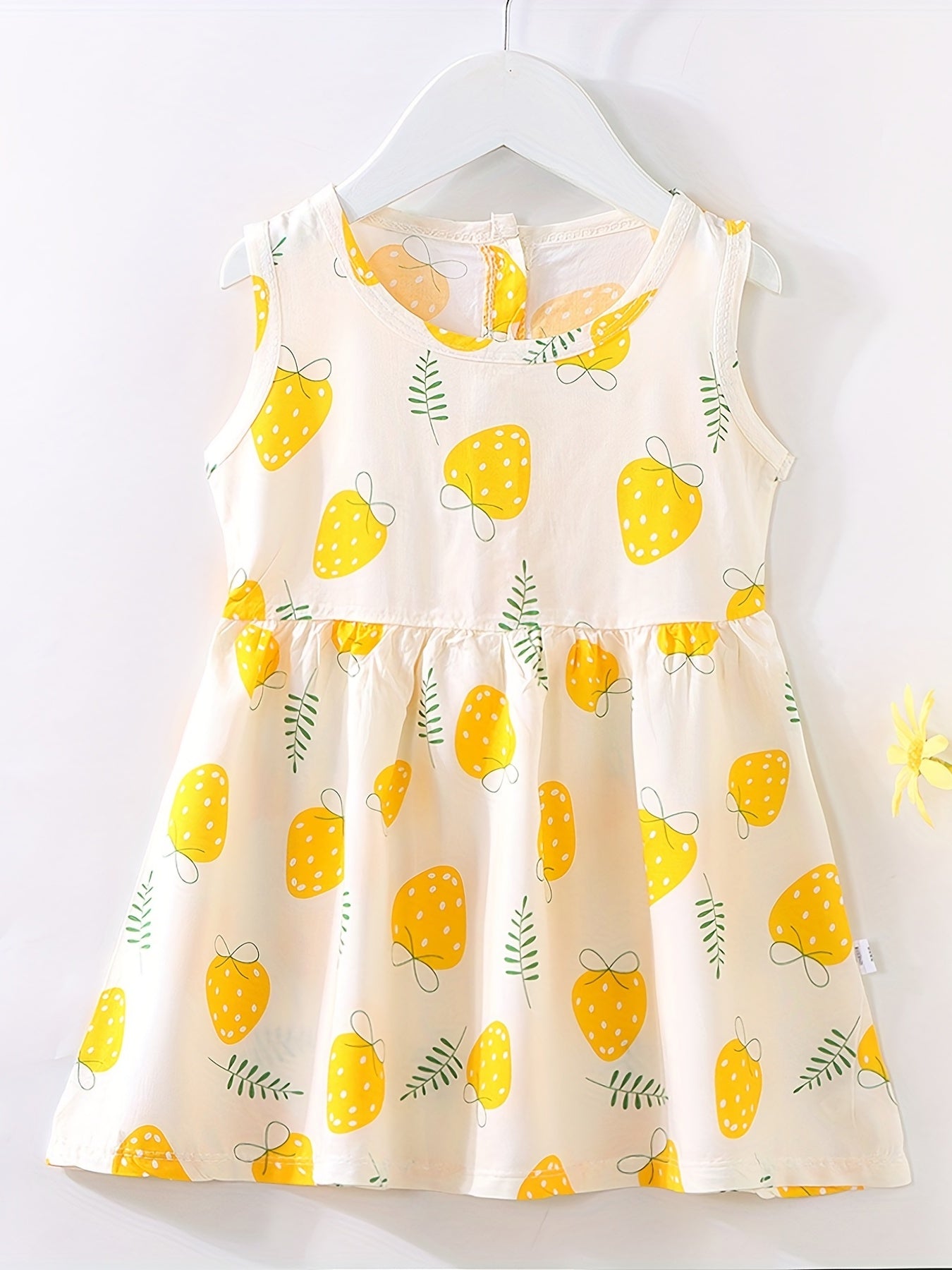 Girls Floral Cotton Silk Dress Princess Dress Kids Summer Sleep Dress
