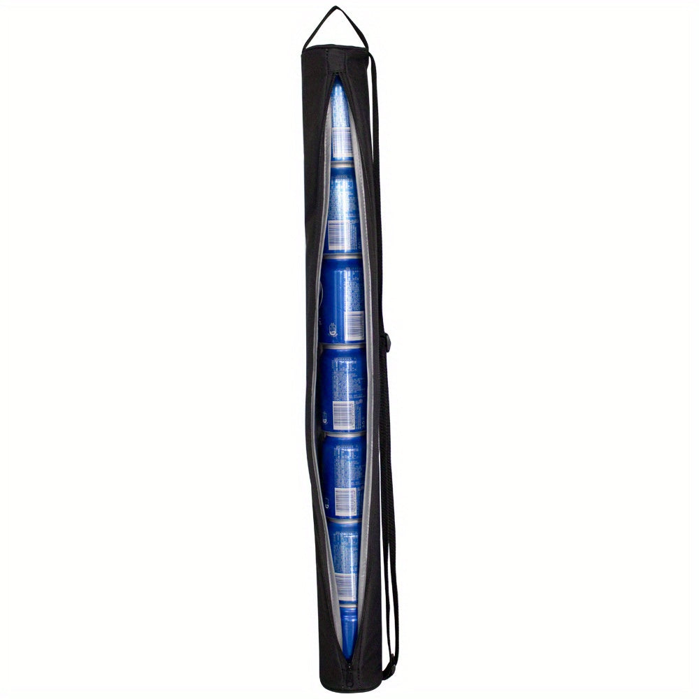 Insulated Golf Bag Beer Cooler Sleeve Crossbody Tube for 7 Bottles