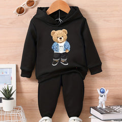 Bear Series Infant Baby Outfit Sweatshirt Hoodie Trousers Set