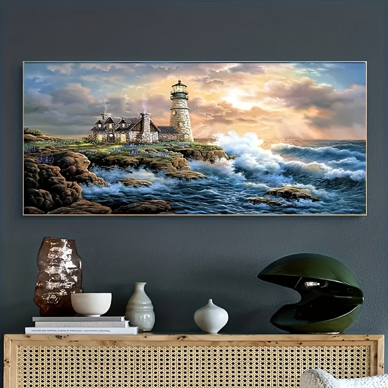 DIY Sea Diamond Painting Kits Lighthouse Full Rhinestone Embroidery Cross Stitch