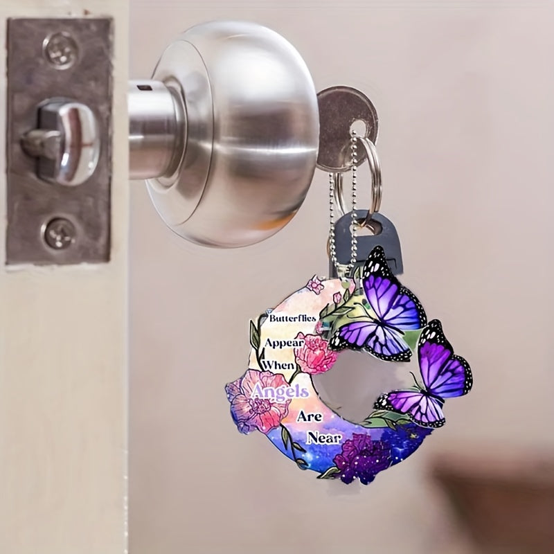 Alphabet Moon Butterfly Car Interior Pendant Home Wall Hanging
