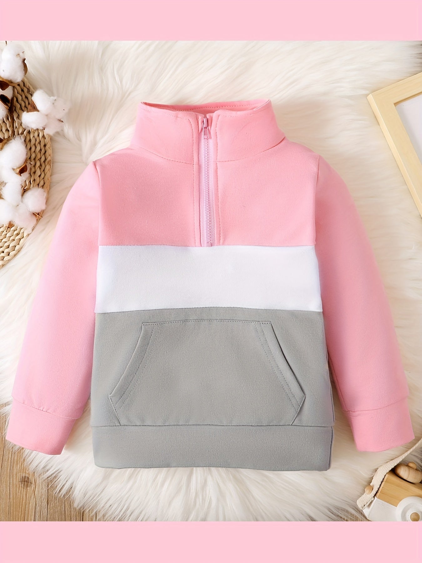 Girls Casual Pullover Sweatshirt Long Sleeve Zip Up Crew Neck Tops