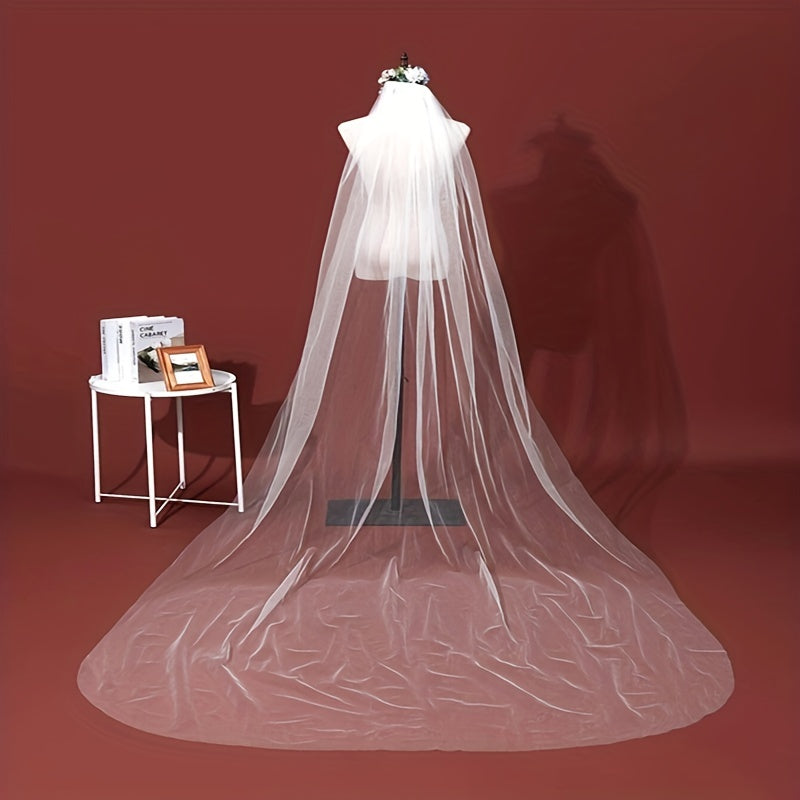 Bridal Wedding Veil 3 Meters 1 Tier - Photo Studio Yarn
