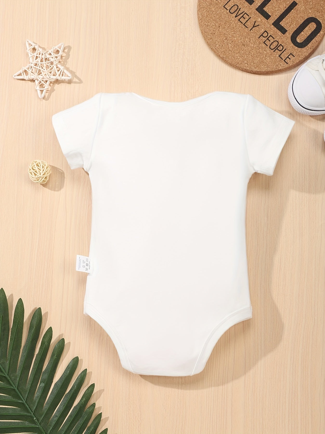 Cotton Baby Girls With Love Short Sleeves Onesie Romper