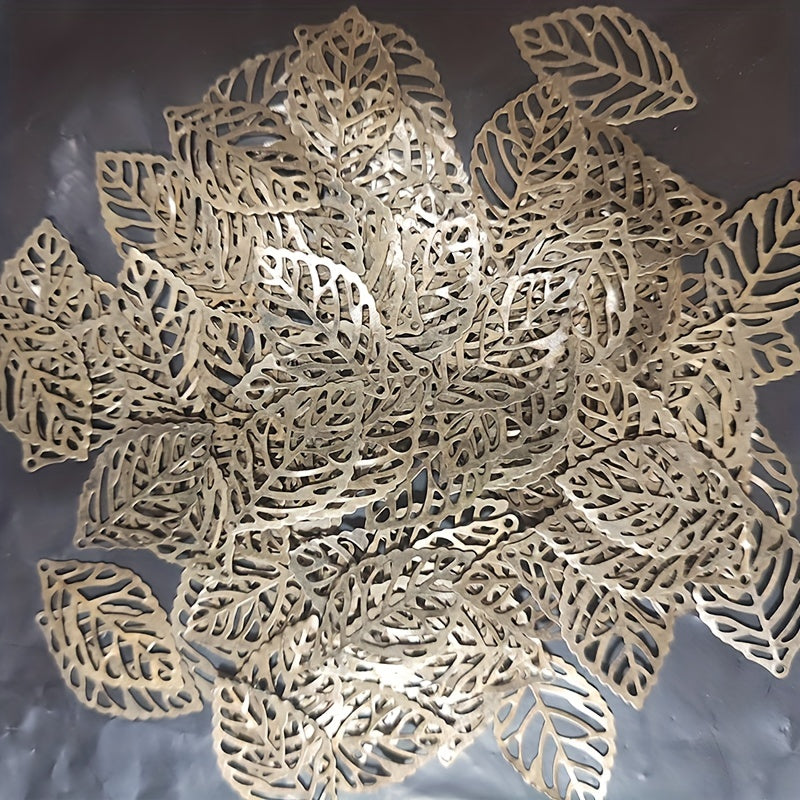 50pcs Metal Flower Frame Pendant Charm DIY UV Resin Necklace Jewelry