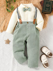 Toddler Boys Long Sleeve Shirt Pants Gentleman Dress Suit Outfit