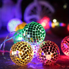 LED Mirror Ball Light String Bar Party Christmas Decoration