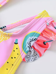 One Piece Fruit Graphic Swimsuit for Girls