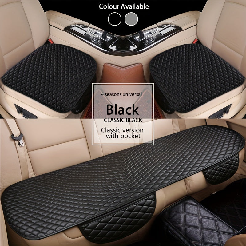 1pc Car PU Leather Seat Cover Breathable Non Slip Protector Auto Seat Cushion