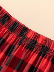 Heart & Art Lounge Set: Tee & Plaid Pants Pajamas 2-Piece Set
